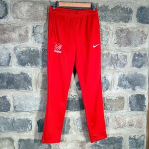 Nike Dri Fit Munster Mustangs Red Track Pants Gym Athletic Joggers Women's S